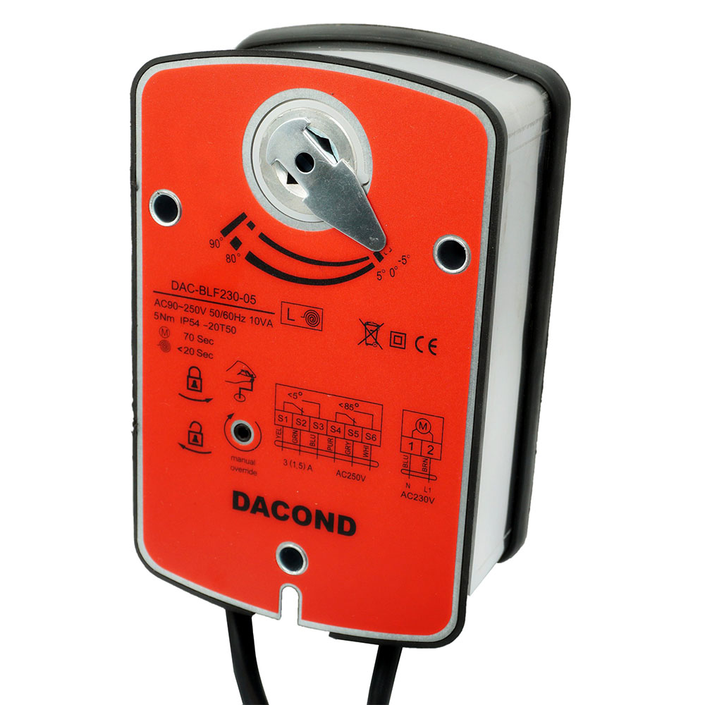 Противопожарный привод воздушной заслонки DAC-BLF230-03T