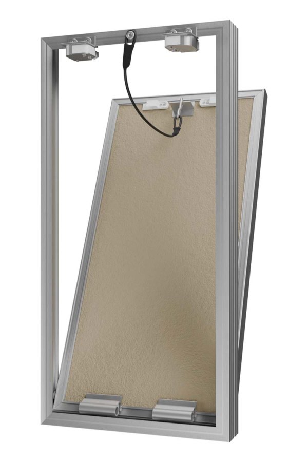 Люк ревизионный D Ceramo Base 300х600 скрытый монтаж съемный алюминий EVECS